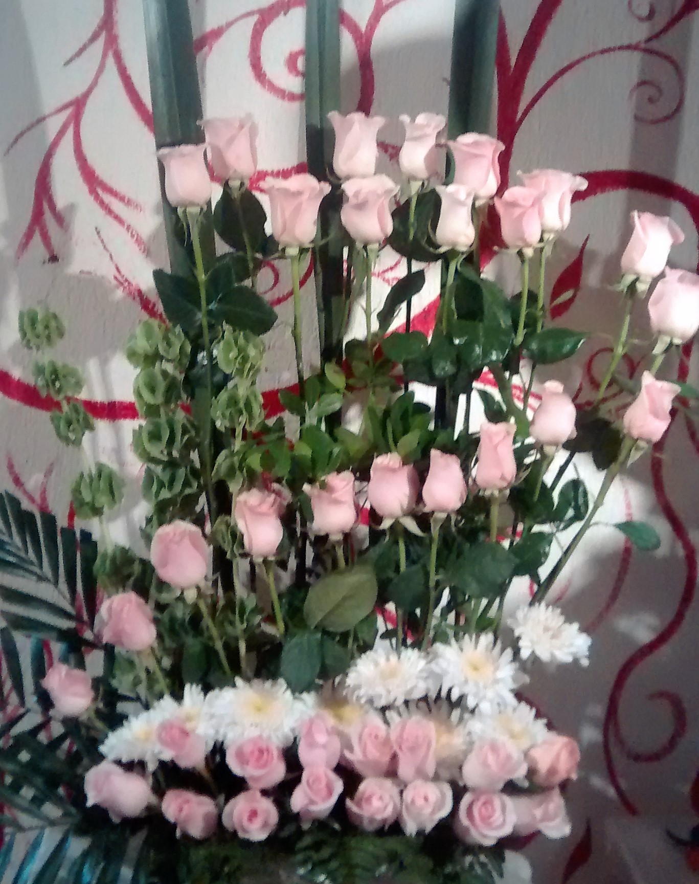 Arreglo floral de 40 rosas