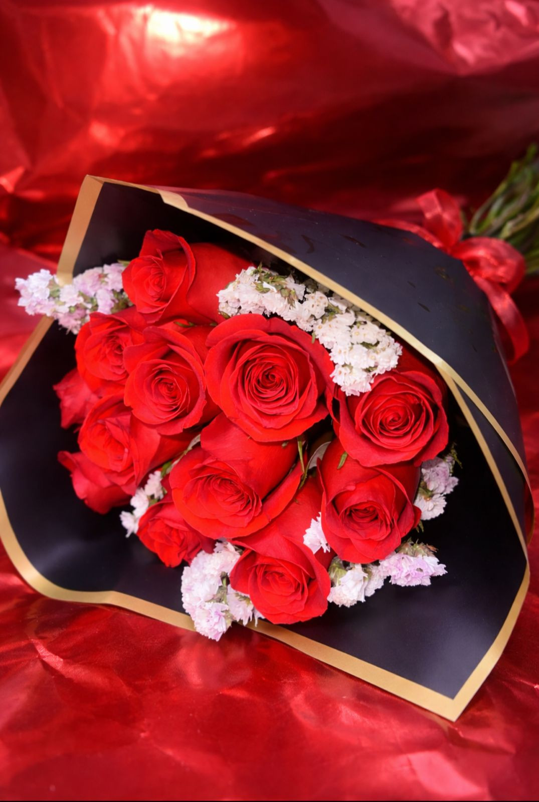 bouquet  de  12  rosas