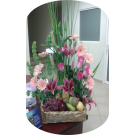 Flores y frutas  grande