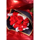 BOUQUET DE  12  ROSAS  ROJAS