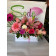 Caja con gerberas, lilies, rosas y clavel