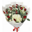 BOUQUET  GRANDE  EN BASE COLOR  ROJO